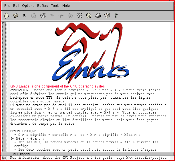 [Image de la
fentre d'emacs]