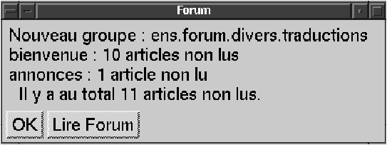 [Les messages non lus de forum au
dmarrage]