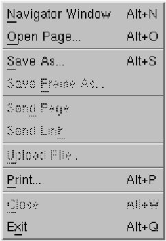 [Menu File de Netscape 4]