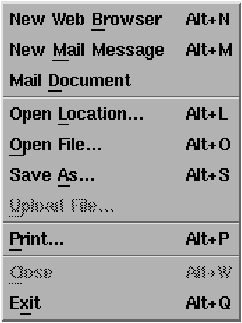 [Menu File de Netscape 3]