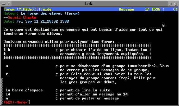 [forum dans un
xterm]