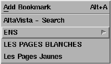 [Menu Bookmarks de netscape]